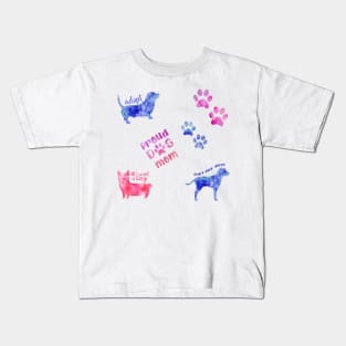 Watercolor set dog stickers dogs set Kids T-Shirt